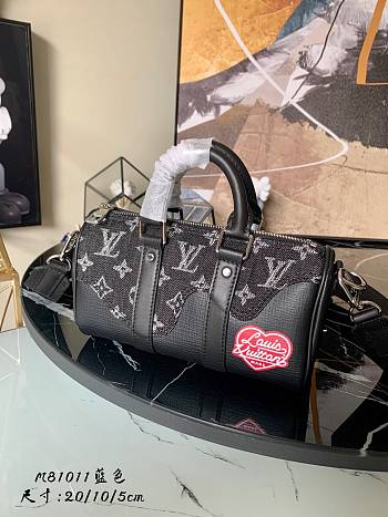 Louis Vuitton Keepall XS Other Leather Black 20cm