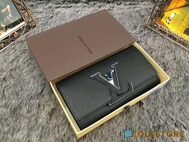 Louis Vuitton Black Wallet 61738  - 1