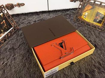 Louis Vuitton Black Wallet In Orange 61738