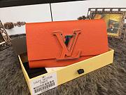 Louis Vuitton Black Wallet In Orange 61738 - 4