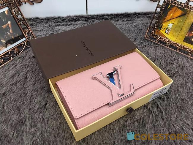 Louis Vuitton Black Wallet In Pink 61738  - 1