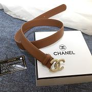 Chanel Pearl Double C Belt In Brown - 6