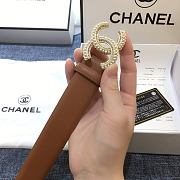 Chanel Pearl Double C Belt In Brown - 4