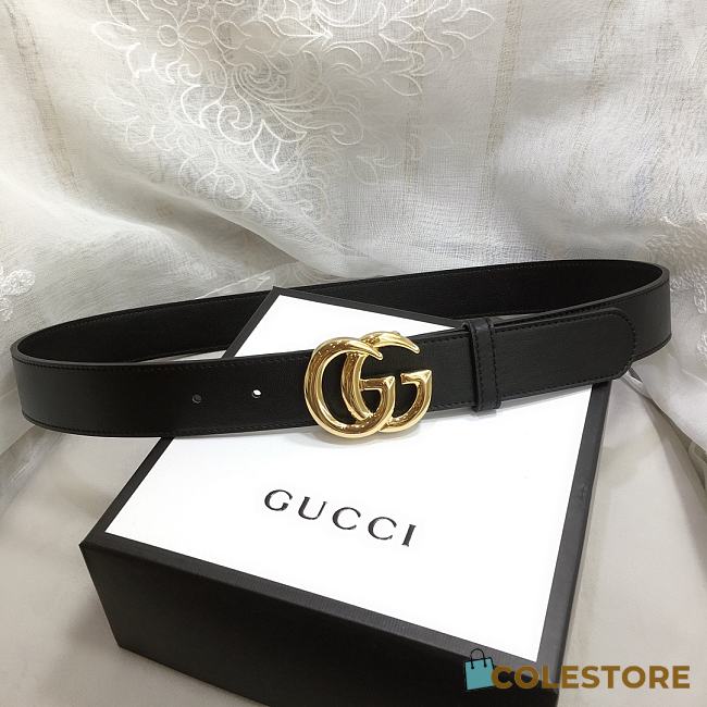 Gucci Double G Belt In Black - 1