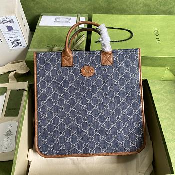 Children's GG Multicolour Tote Bag 550763 Size 33.5x31.5x7.5cm