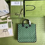 Children's GG Green Tote Bag 550763 Size 33.5x31.5x7.5cm - 5