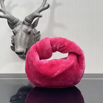 Bottega Veneta Shearling Mini BV Jodie Mystic In Pink