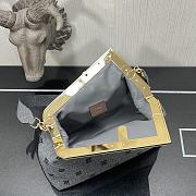 Fendi First Grey Flannel Bag With Embroidery 8BP127  - 2