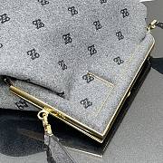 Fendi First Grey Flannel Bag With Embroidery 8BP127  - 3