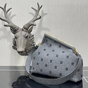Fendi First Grey Flannel Bag With Embroidery 8BP127  - 4