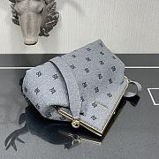Fendi First Grey Flannel Bag With Embroidery 8BP127  - 6