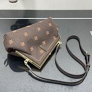 Fendi First Dark Brown Flannel Bag With Embroidery 8BP127 - 5