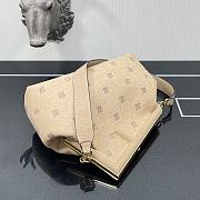 Fendi First Light Beige Flannel Bag With Embroidery 8BP127 Size 32.5x15x23.5cm - 4