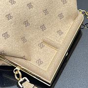 Fendi First Light Beige Flannel Bag With Embroidery 8BP127 Size 32.5x15x23.5cm - 2
