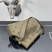 Fendi First Khaki Flannel Bag With Embroidery 8BP127 Size 32.5x15x23.5cm - 2