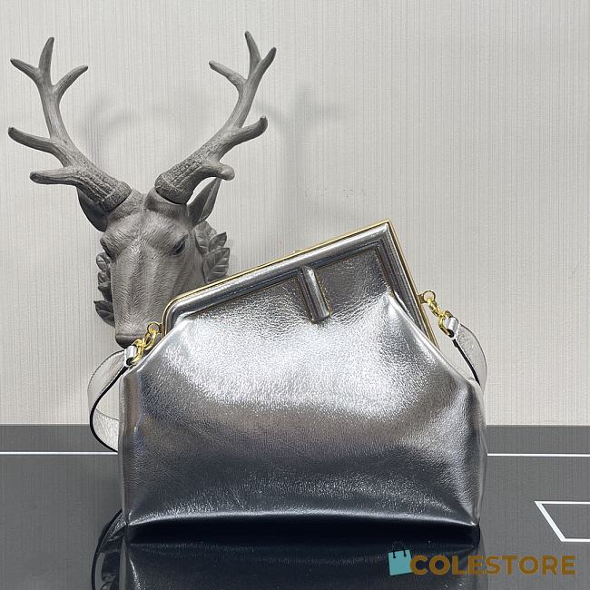 Fendi First Medium Silver 8BP127 Size 32.5x15x23.5cm - 1