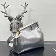 Fendi First Medium Silver 8BP127 Size 32.5x15x23.5cm - 6