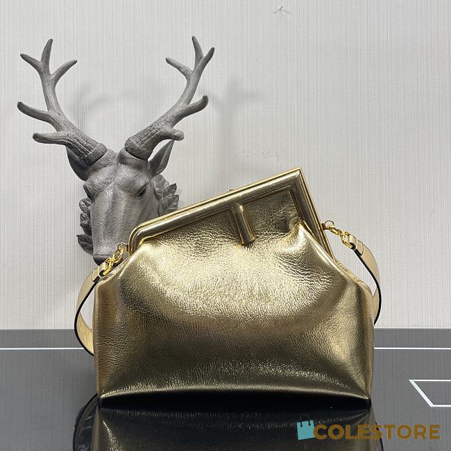 Fendi First Medium Gold 8BP127 Size 32.5x15x23.5cm - 1
