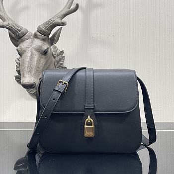 Celine Medium Tabou Black Smooth Leather 196583 22x16x7cm