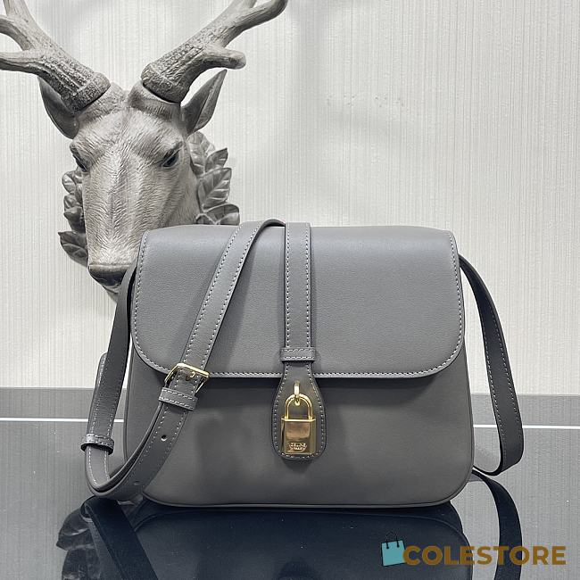 Celine Medium Tabou Grey Smooth Leather 196583 22x16x7cm - 1