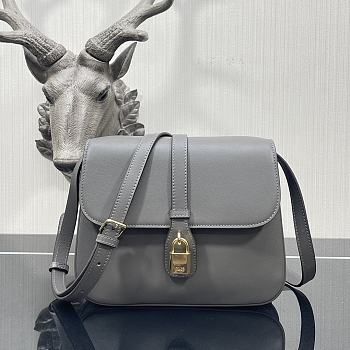 Celine Medium Tabou Grey Smooth Leather 196583 22x16x7cm