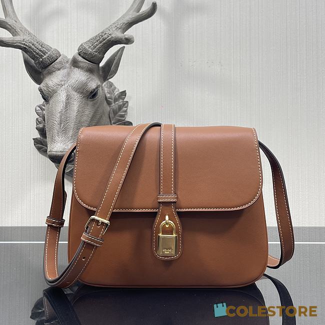 Celine Medium Tabou Brown Smooth Leather 196583 22x16x7cm - 1