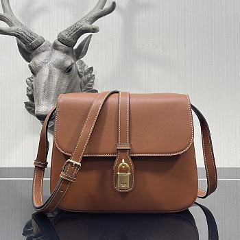 Celine Medium Tabou Brown Smooth Leather 196583 22x16x7cm