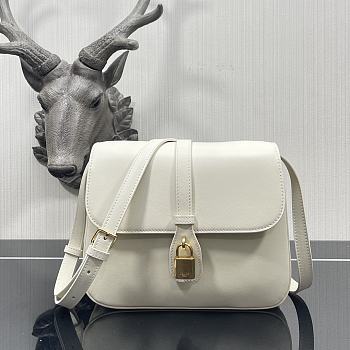 Celine Medium Tabou White Smooth Leather 196583 22x16x7cm