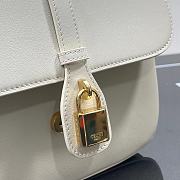 Celine Medium Tabou White Smooth Leather 196583 22x16x7cm - 5
