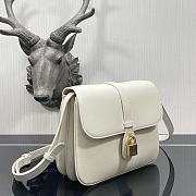 Celine Medium Tabou White Smooth Leather 196583 22x16x7cm - 4