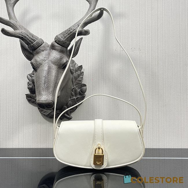 Celine Mini Retro Lock Bag In White Size 18x8x5cm - 1