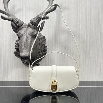 Celine Mini Retro Lock Bag In White Size 18x8x5cm