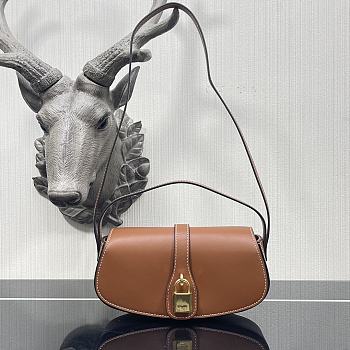 Celine Mini Retro Lock Bag In Brown Size 18x8x5cm