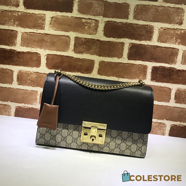 Gucci Padlock Canvas Leather Bag 409486 Size 30x19x10cm - 1