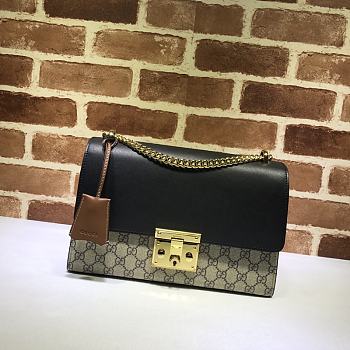 Gucci Padlock Canvas Leather Bag 409486 Size 30x19x10cm