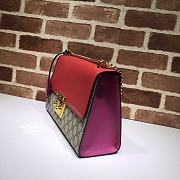Gucci Padlock Canvas Leather Bag In Red 409486 - 2
