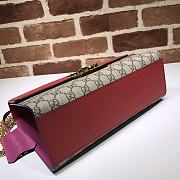 Gucci Padlock Canvas Leather Bag In Red 409486 - 5