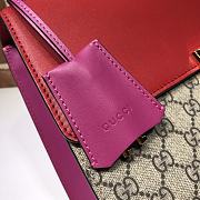 Gucci Padlock Canvas Leather Bag In Red 409486 - 6