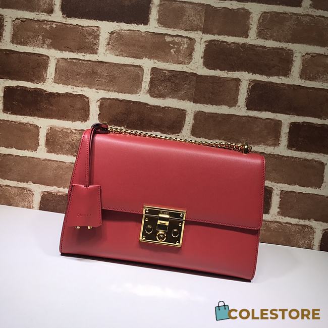 Gucci Padlock In Red Leather 409486 Size 30x19x10cm - 1