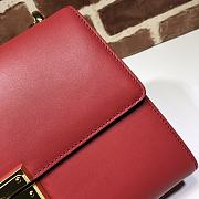 Gucci Padlock In Red Leather 409486 Size 30x19x10cm - 3