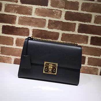 Gucci Padlock In Black Leather 409486