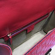 Gucci Padlock Signature Shoulder Bag In Red 409486 Size 30x19x10cm - 2