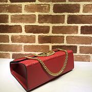 Gucci Padlock Signature Shoulder Bag In Red 409486 Size 30x19x10cm - 4