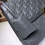 Gucci Padlock Signature Shoulder Bag In Grey 409486 Size 30x19x10cm - 3