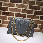 Gucci Padlock Signature Shoulder Bag In Grey 409486 Size 30x19x10cm - 5