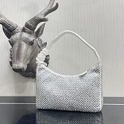 Prada Satin Mini Bag With Artificial Crystal In White 1NE515  - 3