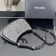 Prada Cleo Shoulder Bag Artificial Crystal In Black 1BC169 Size 18.5x4.5x22cm - 6