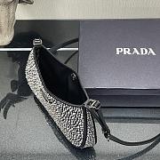 Prada Cleo Shoulder Bag Artificial Crystal In Black 1BC169 Size 18.5x4.5x22cm - 3