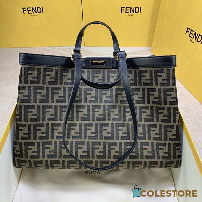 Fendi Peekaboo x Tote Hand Bag Black Size 41X29X14cm - 1