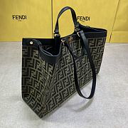 Fendi Peekaboo x Tote Hand Bag Black Size 41X29X14cm - 5